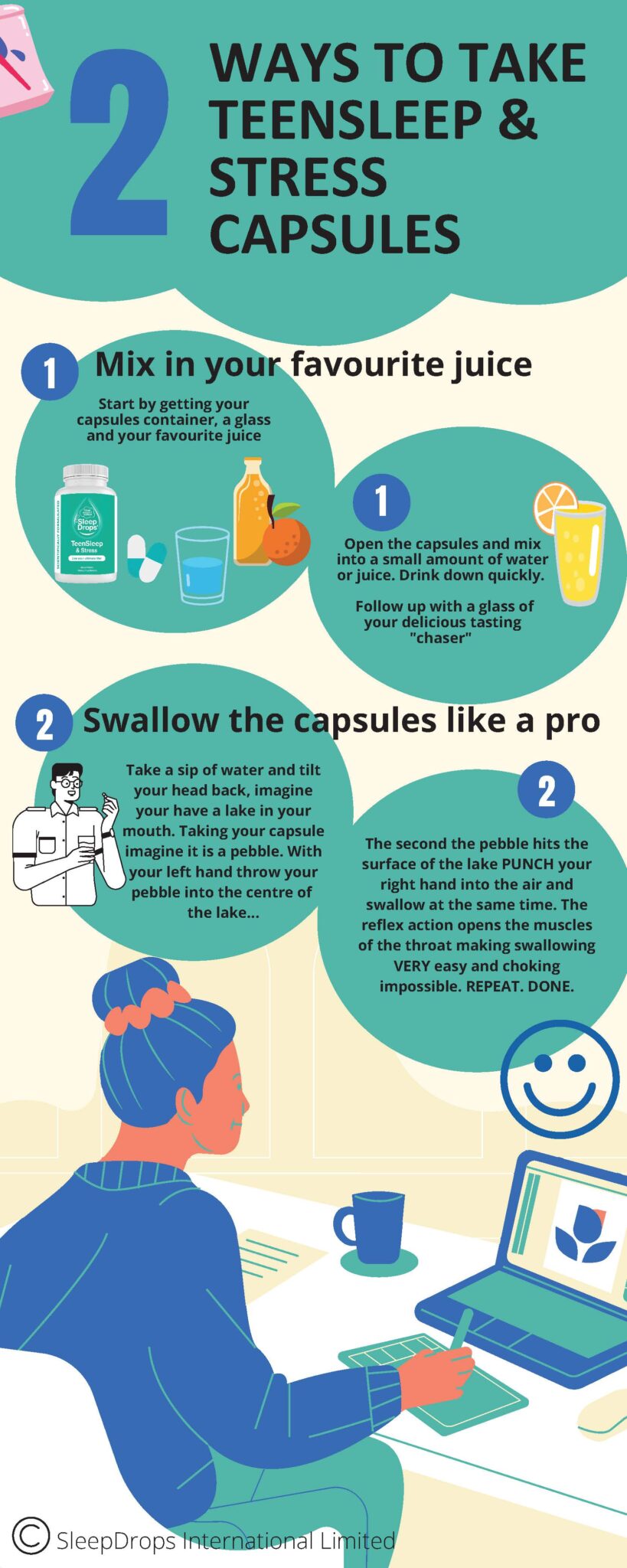 How to take teensleep and stress capsules info